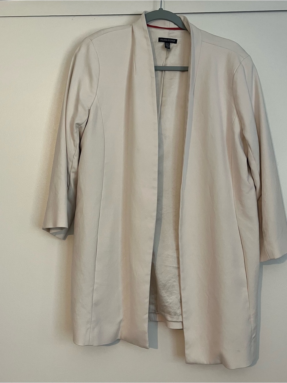 Eileen Fisher Cream Open-Front Blazer